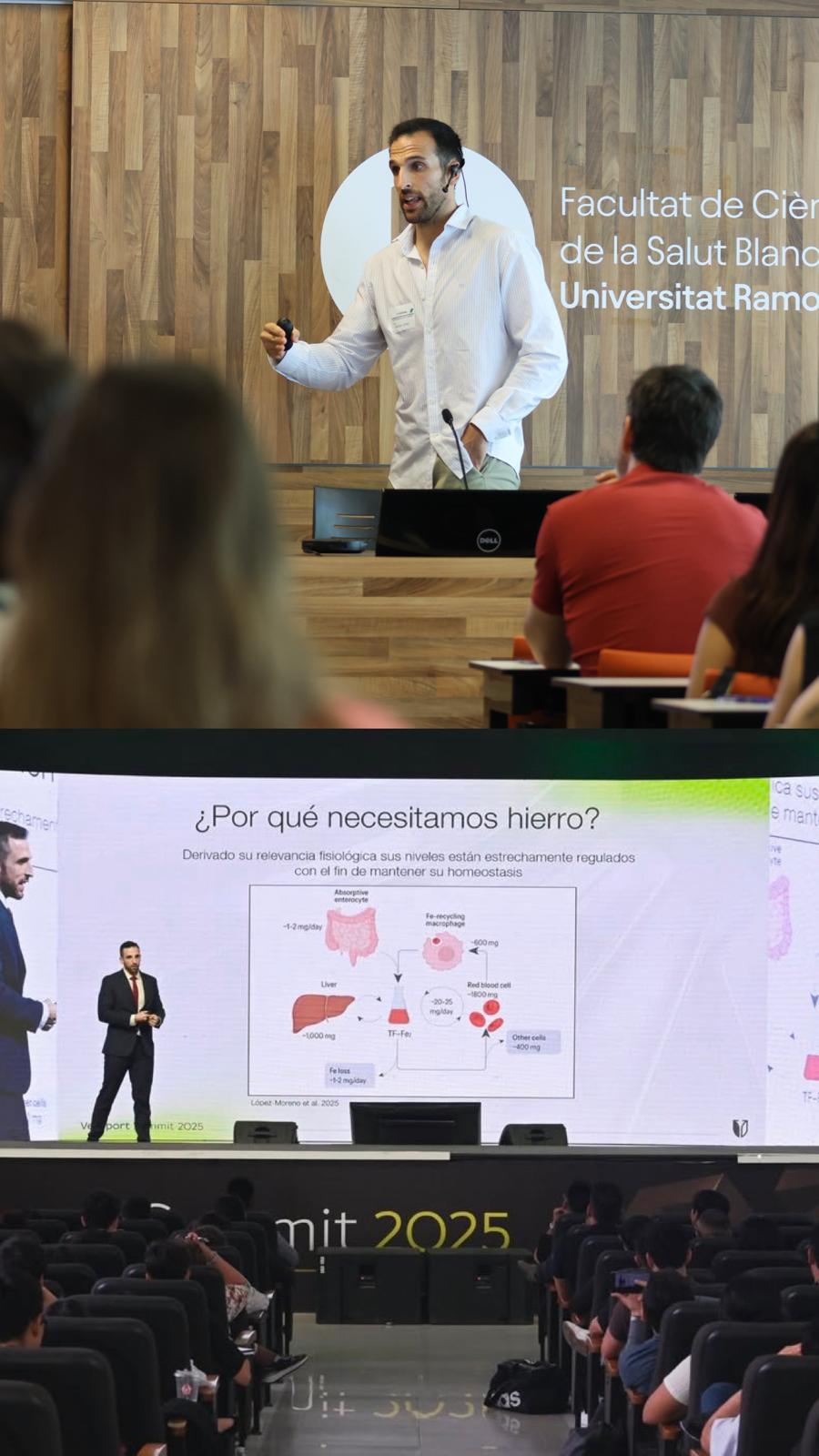 Miguel López Moreno participando en un congreso científico